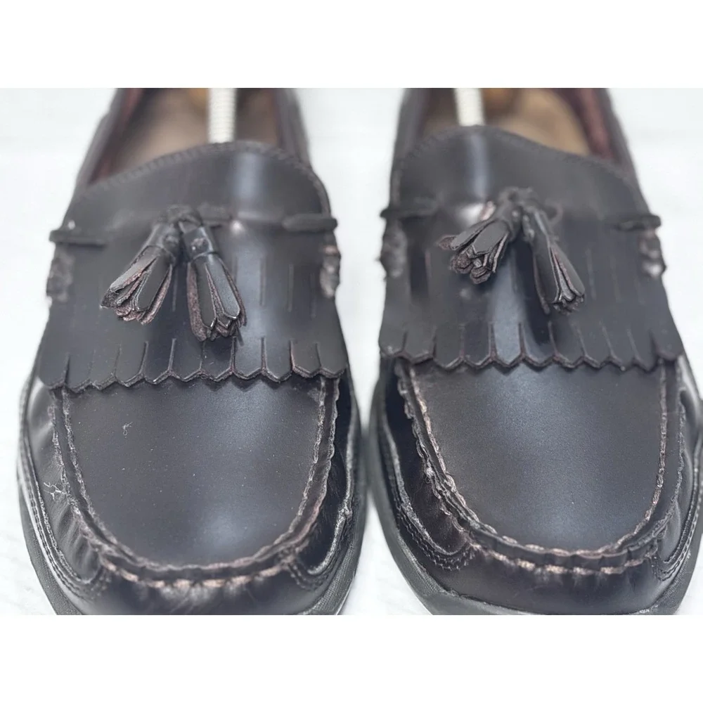 G.H.‎ Bass Clark WW Leather Kiltie Tassel Loafers Men's 10W Brown Shoes